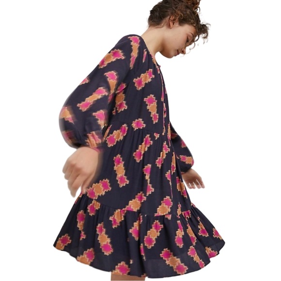 Anthropologie Sammi Tiered Mini Dress Woman’s Small - Picture 2 of 8